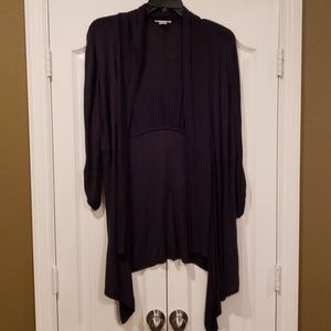 Forest green cascading cardigan